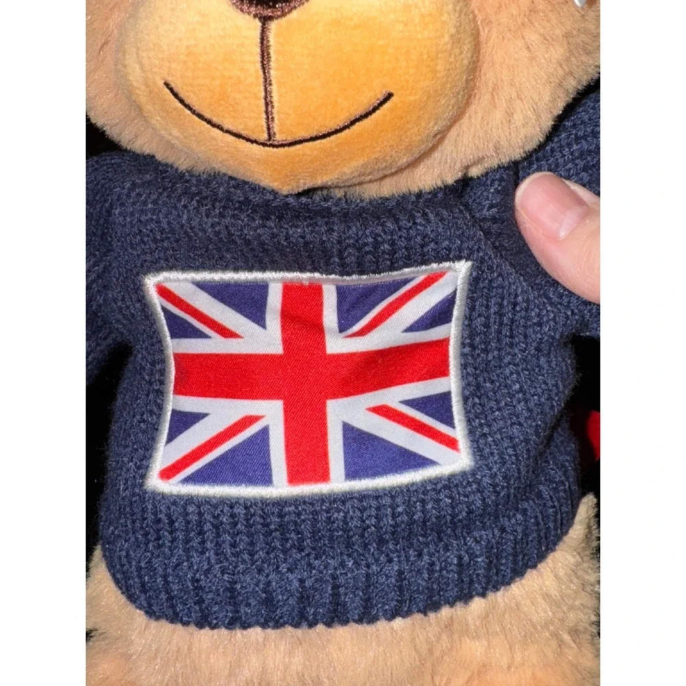 Hamleys London Teddy Bear Union Jack Sweater Plush Animal‎ Toy Kids NWT